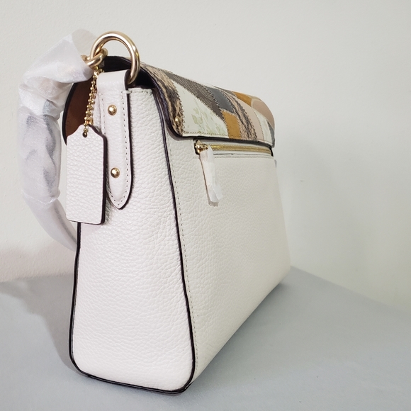 NWT! *LIMITED EDITION* COACH MIXED PATCHWORK CONVERTIBLE JADE SHOULDER BAG - Picture 6 of 14